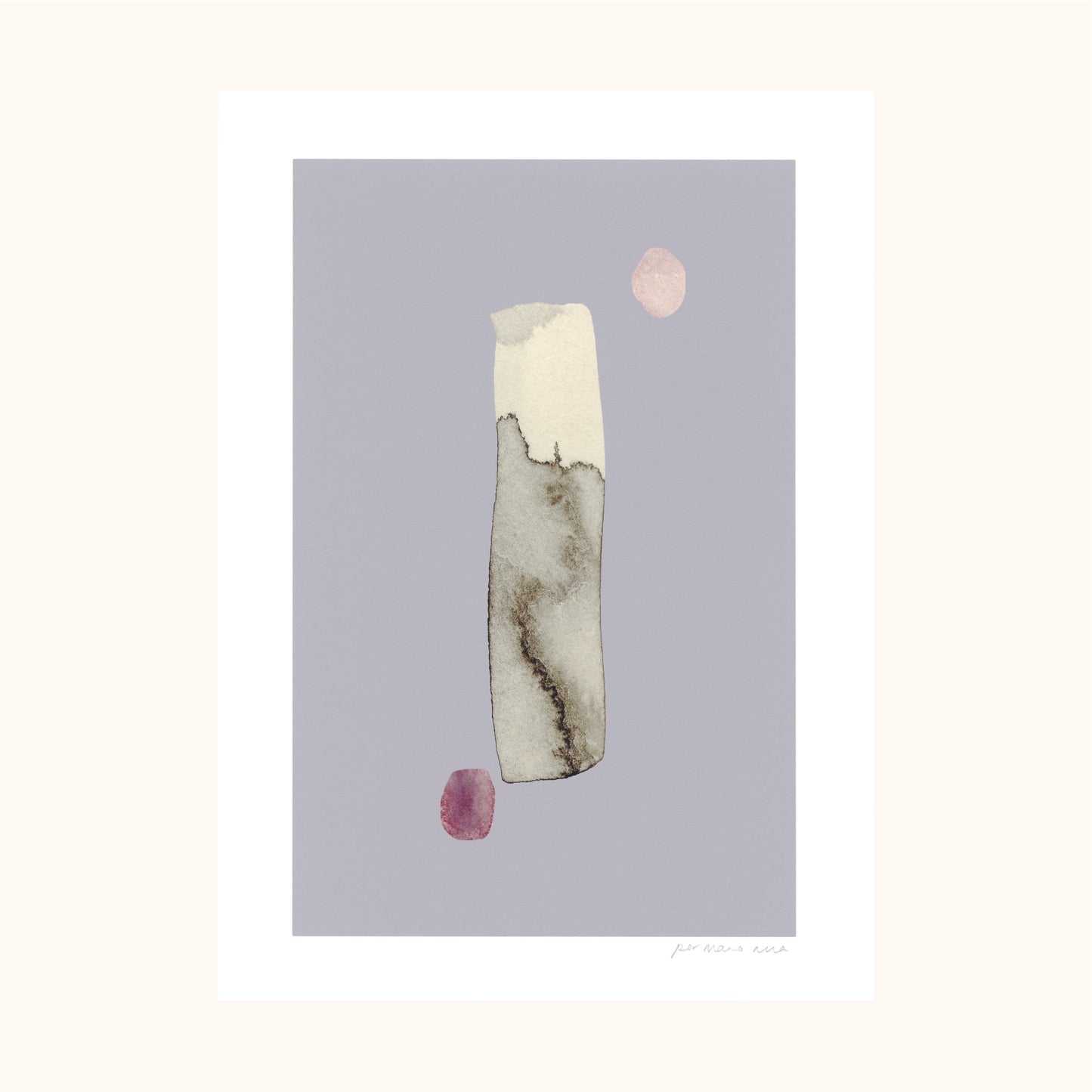 Dot Dash Abstract Print - Mauve