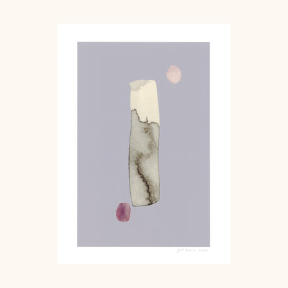 Dot Dash Abstract Print - Mauve