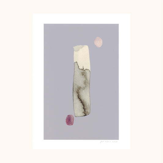 Dot Dash Abstract Print - Mauve