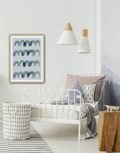 Load image into Gallery viewer, Mini Arches Abstract Print - Teal

