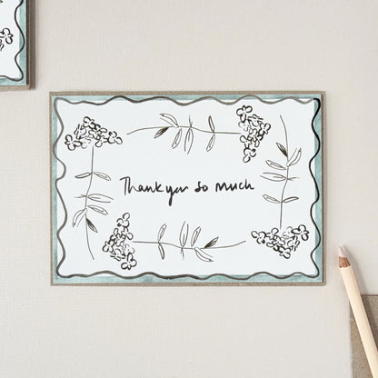 Verbena Squiggle Line Stem - Thank You So Much Card