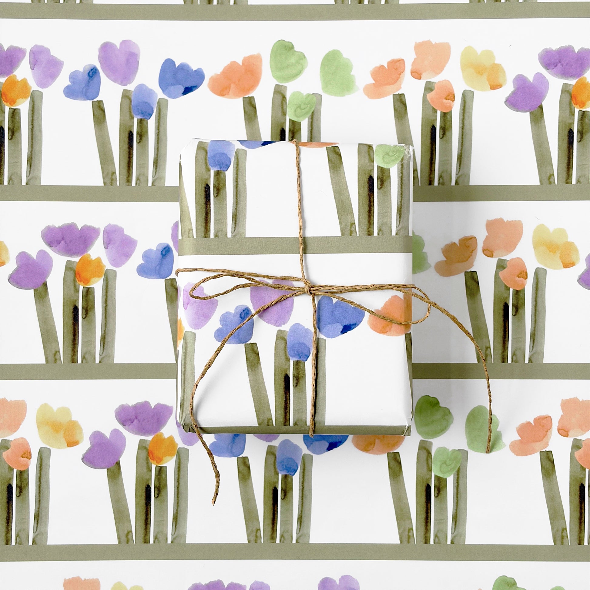 Hand-designed Tulip Gift Wrap paper