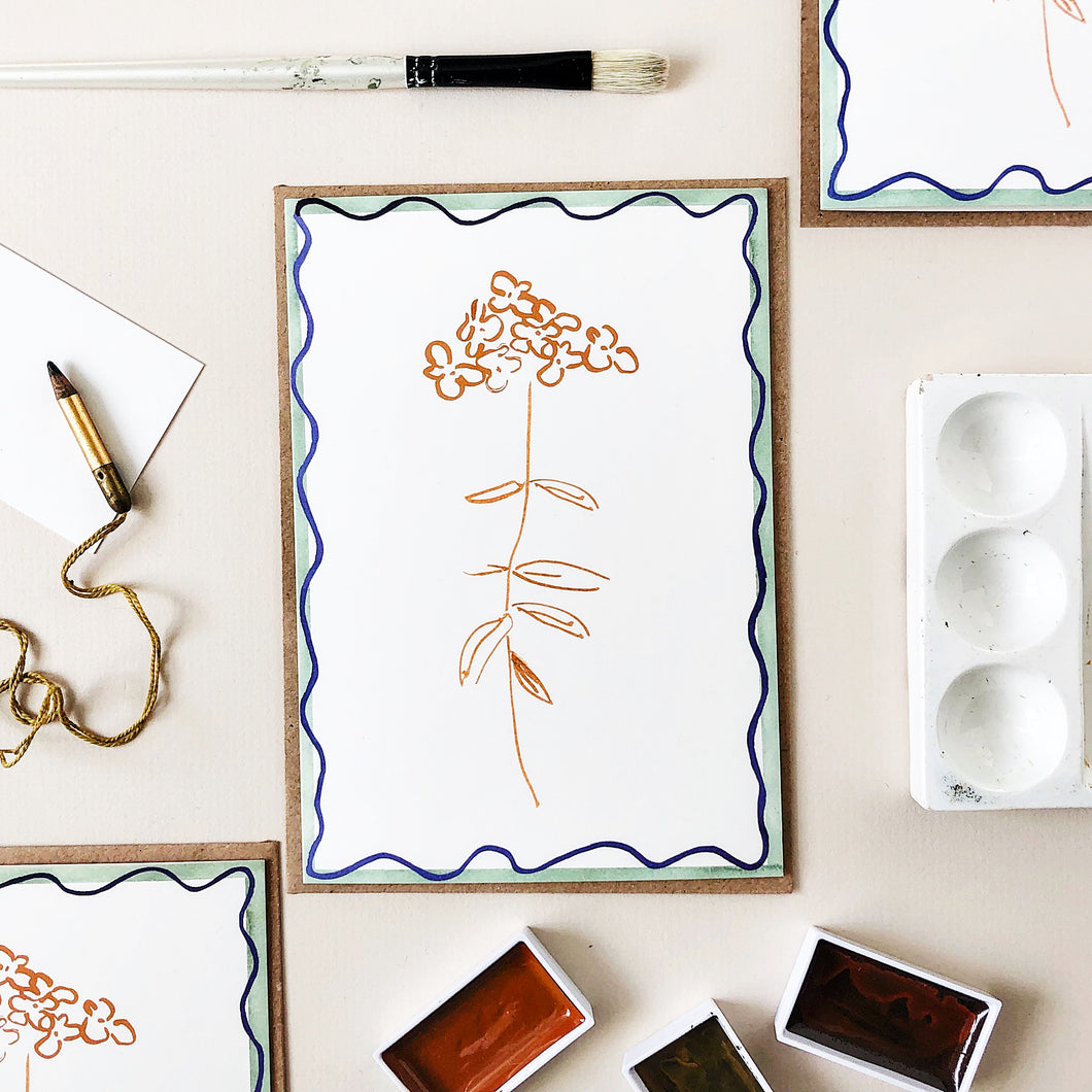 Verbena Squiggle Line Stem Card
