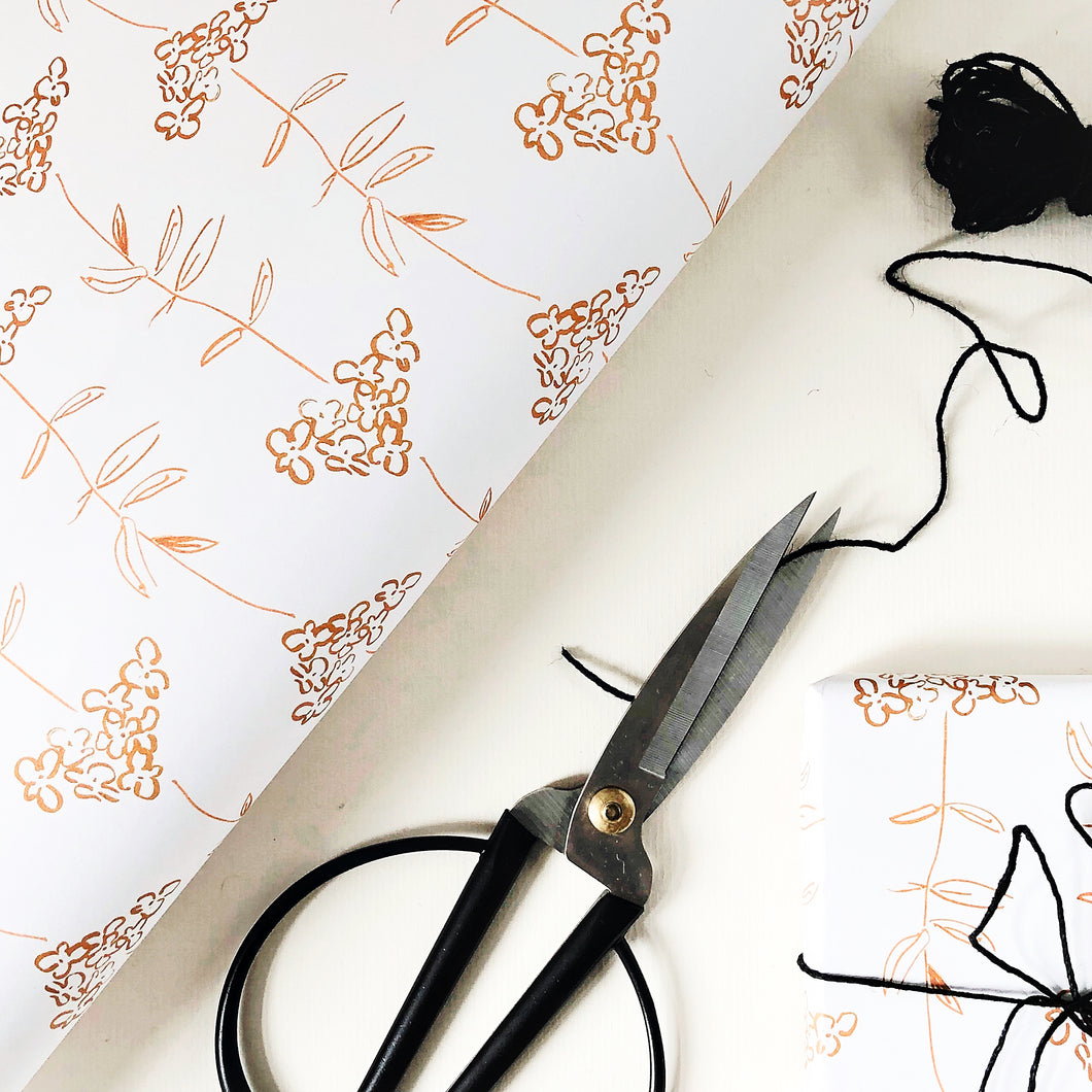 Gift Wrap - Verbena On Natural