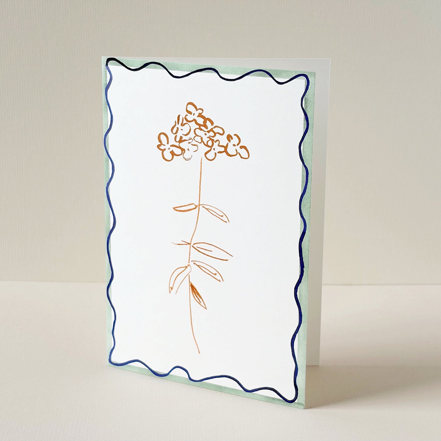 Verbena Squiggle Line Stem Card