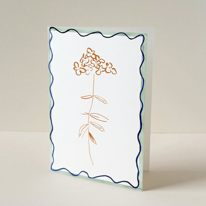 Verbena Squiggle Line Stem Card