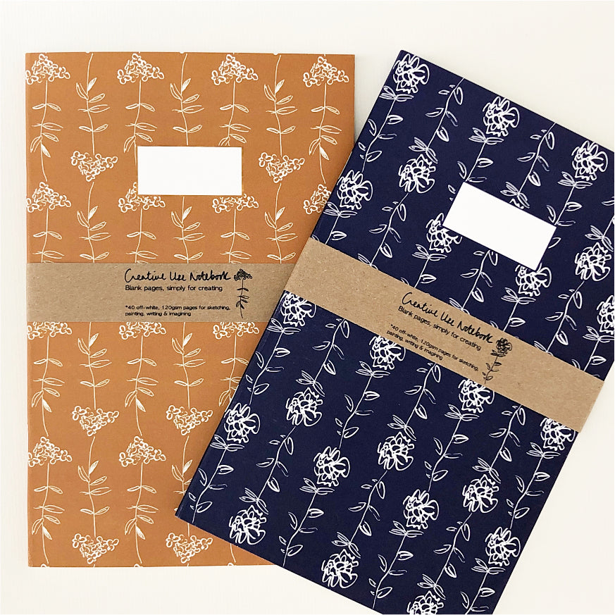 Ranunculus On Blue - Creative Use Notebook