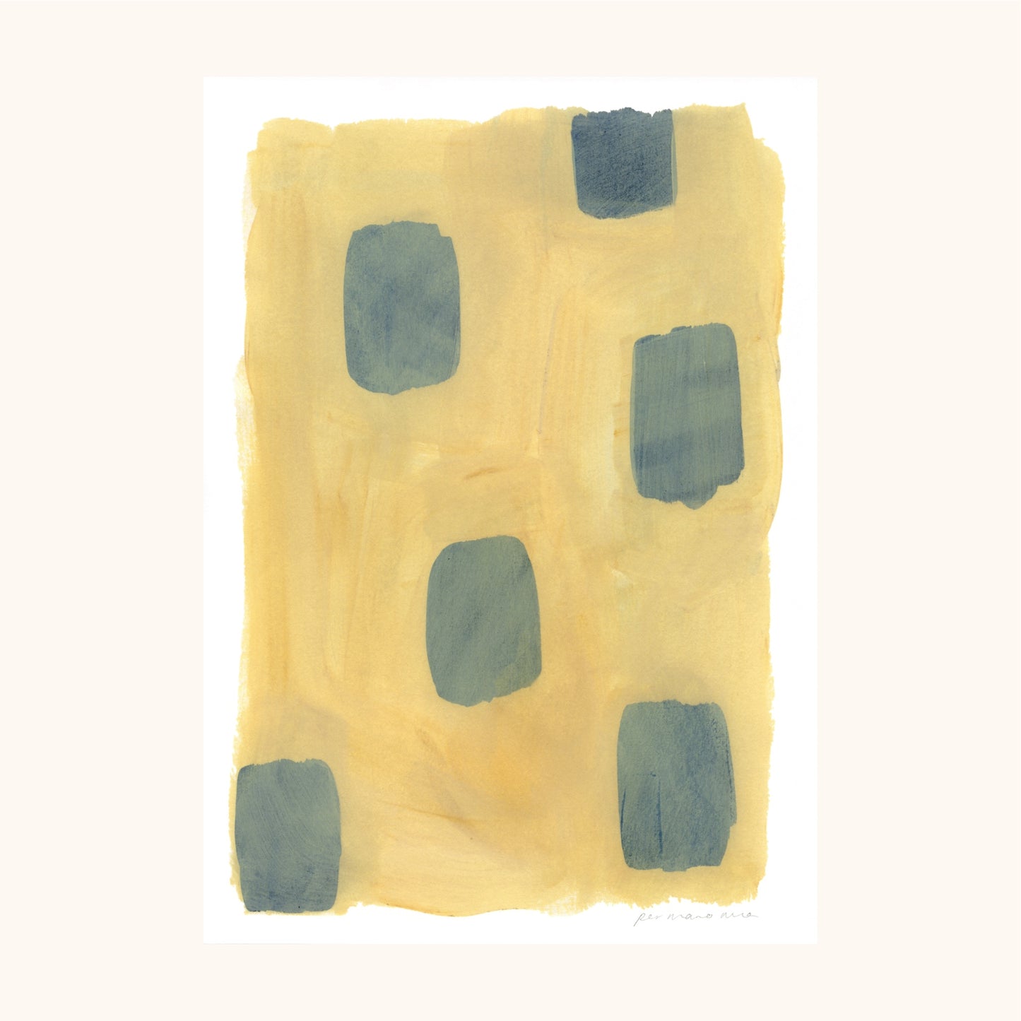 Spots Abstract Print - Yellow & Black