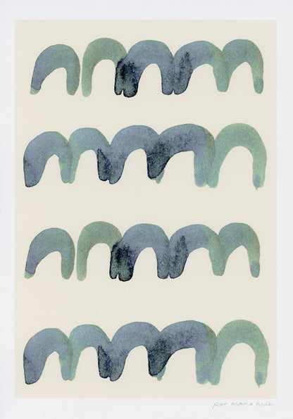 Mini Arches Abstract Print - Cream