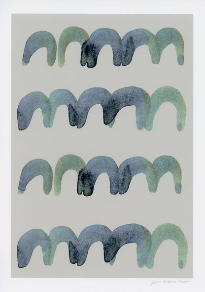 Mini Arches Abstract Print - Taupe