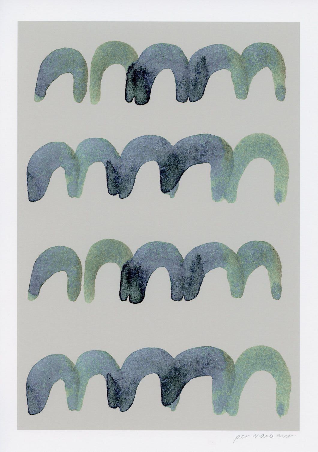 Mini Arches Abstract Print - Taupe