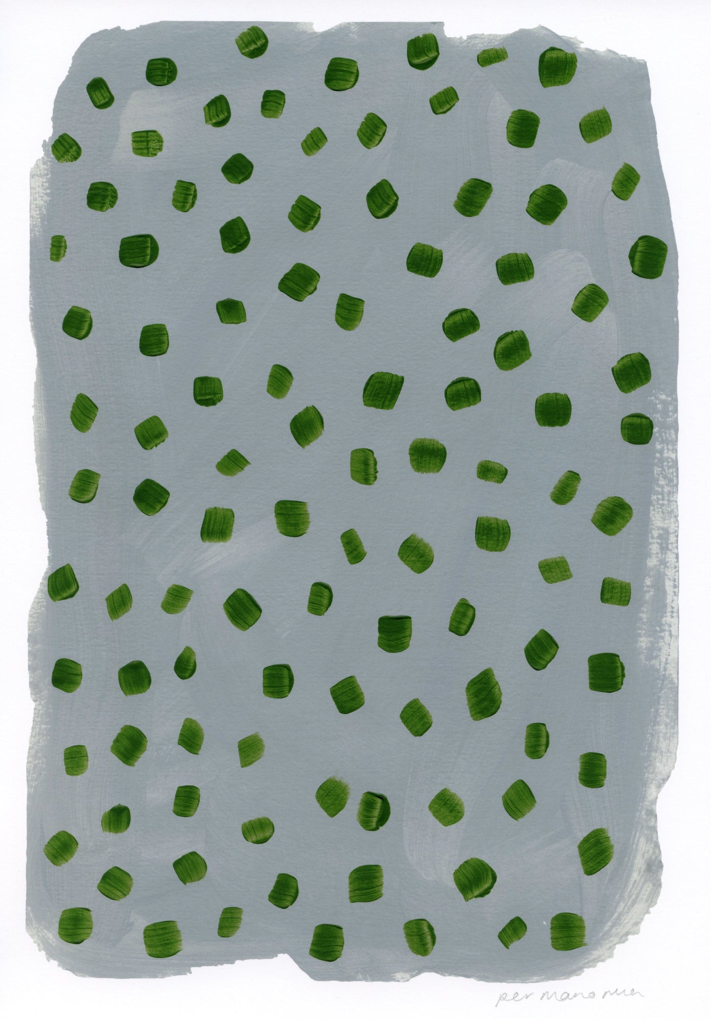 Mini Spots Abstract Print - Blue & Green
