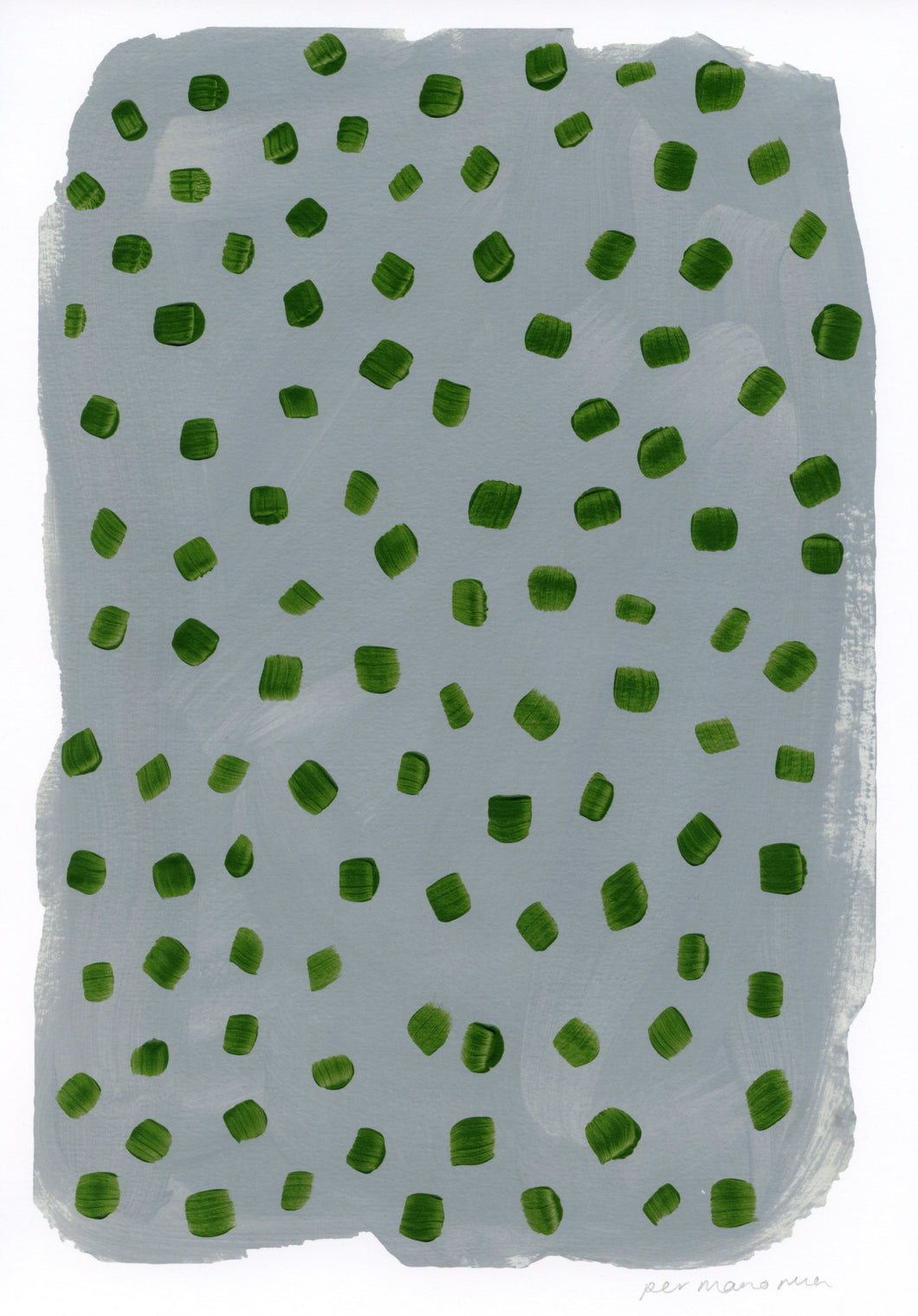Mini Spots Abstract Print - Blue & Green